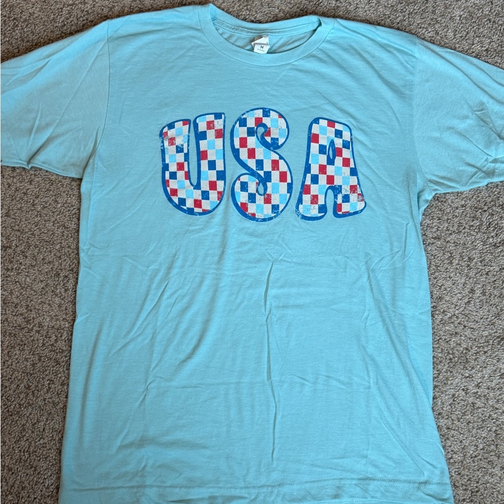 Checkered USA TShirt